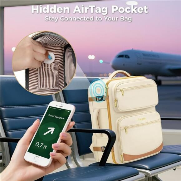 Airline approved personal item bag 18x14x8 carry on backpack travel women - Picture 7 of 8